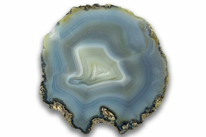 Las Choyas Geode With Blue Banded Agate - Mexico #324137